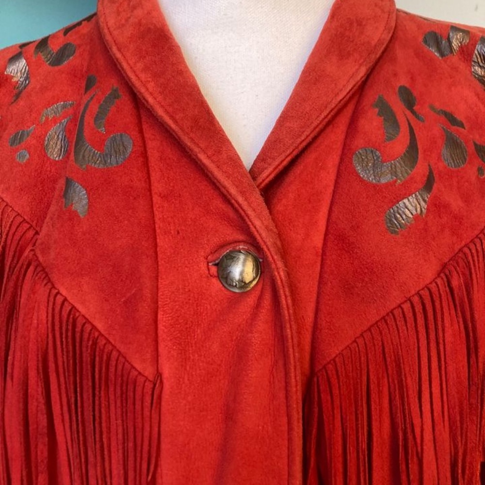 Vintage Char Sher suede fringed lined jacket